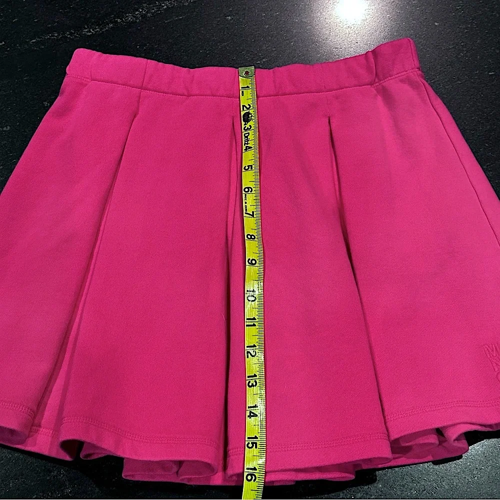 NWOT Monrow 90’s Classic Pleated French Terry Tennis Skirt Pink Y2K Small‎